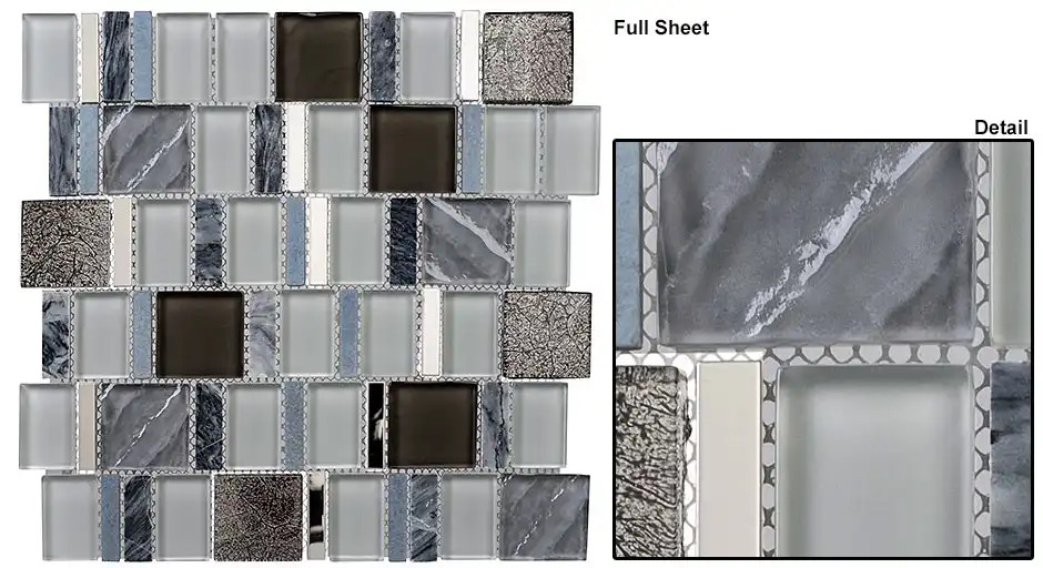 AS77 Academia Evolution Grey Mosaic Tile Product Image