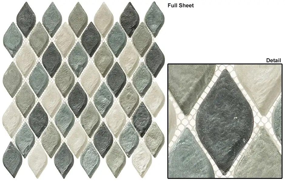 AQ2006 Aquatica Grey Scale Mosaic Tile Product Image