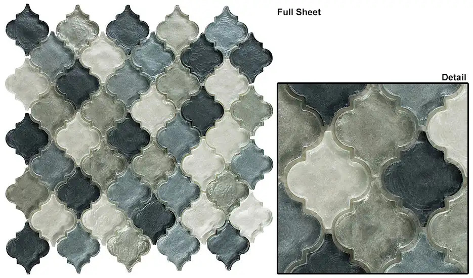 DTL3006  Dentelle Waterfall Grey Mosaic Tile Product Image