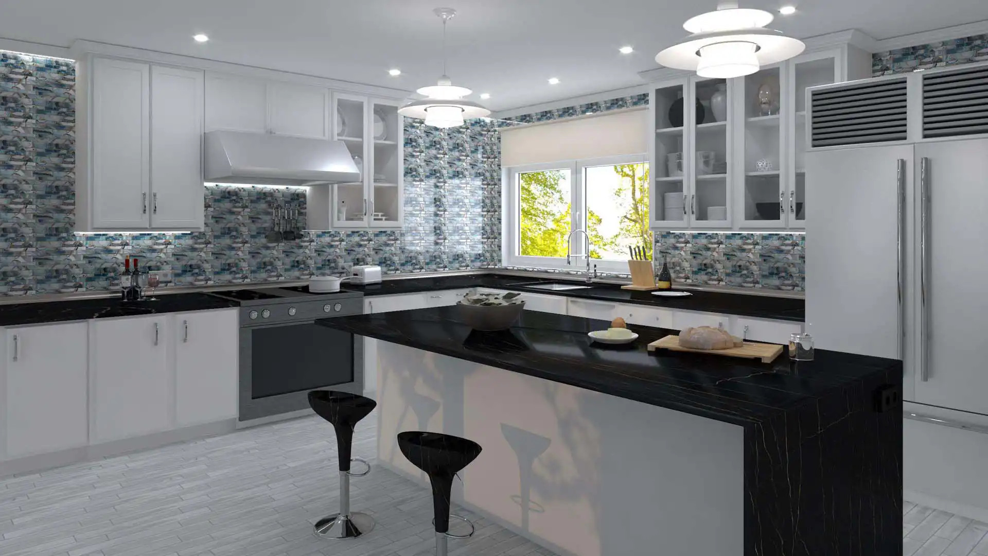 MGF626 Magical Forest Crystal Lagoon Mosaic Tile - Carpetmart.com