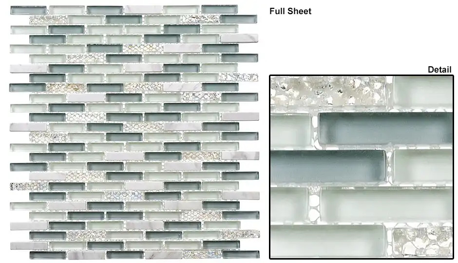 J605 Jewel Sky Topaz Mosaic Tile - Carpet & Tile Mart