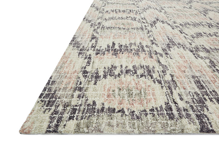 Loloi Tatum TW-06 Blush/Raisin Area Rug Angle