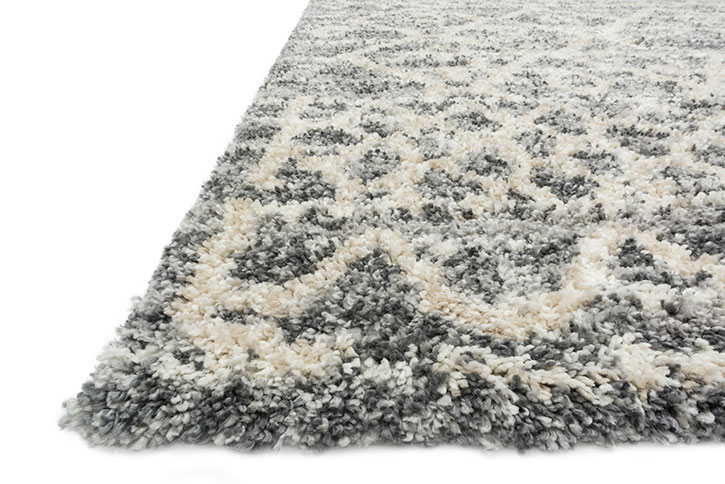 Loloi Quincy QC-02 Graphite/Beige Area Rug Angle