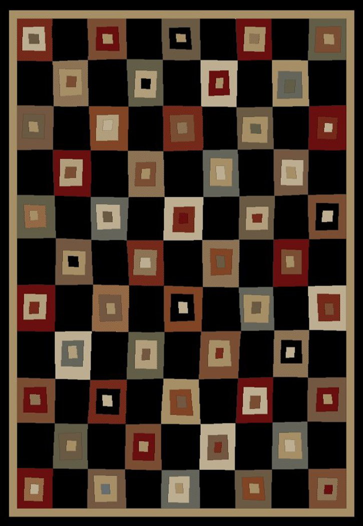 Soho 6013 Black Area Rug - Modern Design