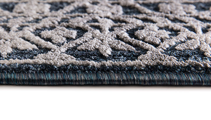 Dynamic Rugs Torino 3327-500 Navy Area Rug Corner