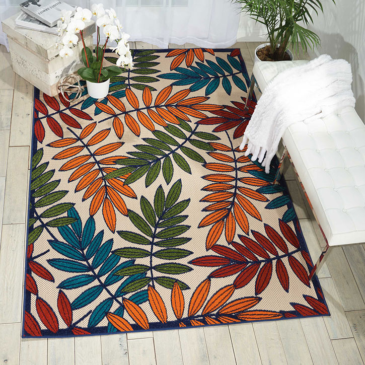 Nourison Aloha ALH18 Multicolor Area Rug Room Scene 2