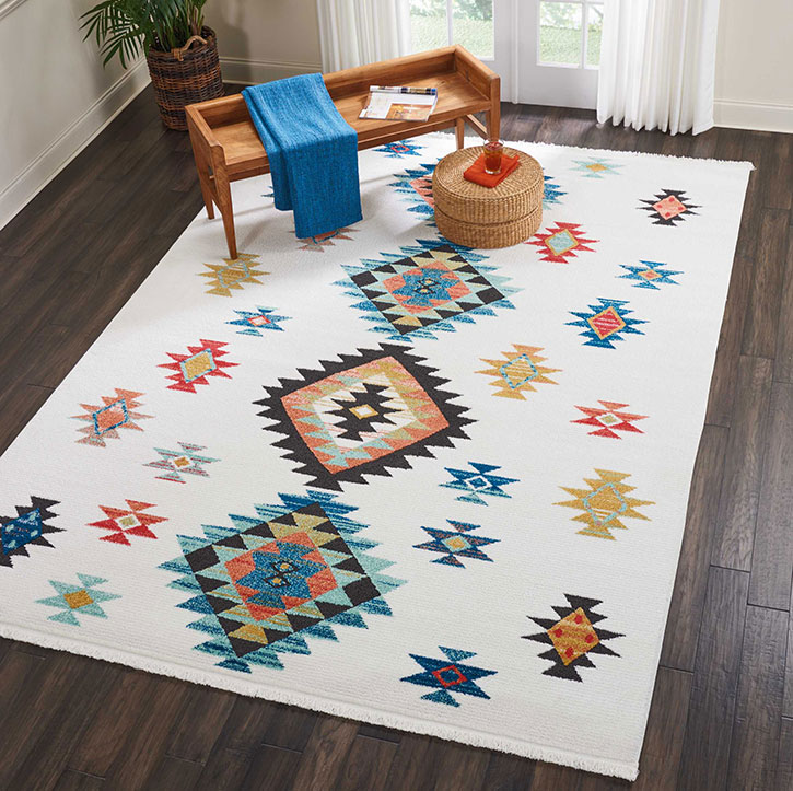 Nourison Navajo NAV07 White Area Rug - Carpetmart.com - Carpet