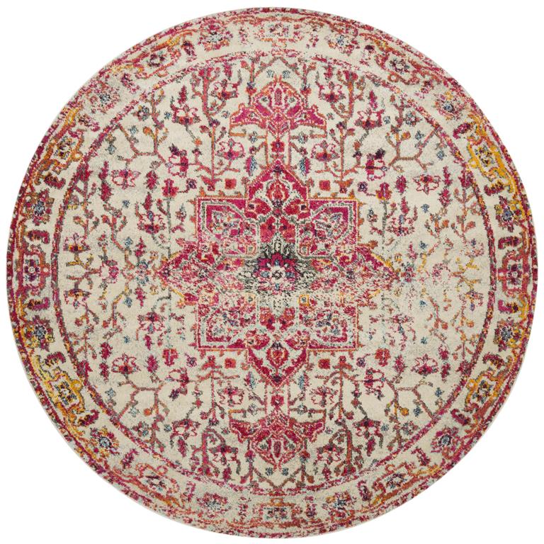 Loloi II Nadia NN-02 Ivory/Pink Round Area Rug