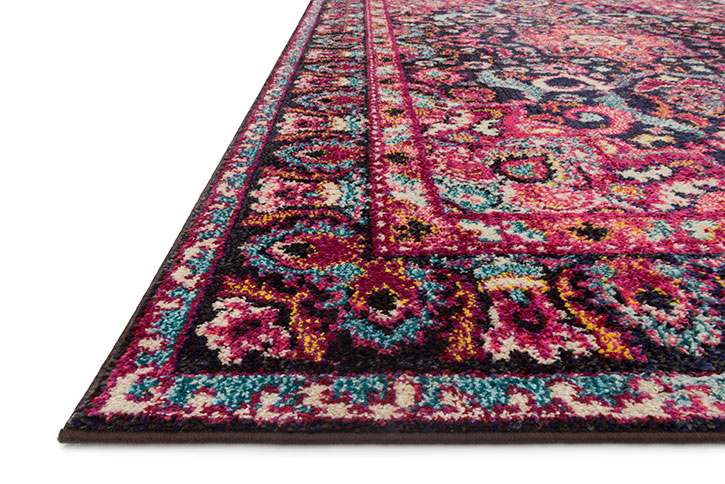 Loloi II Nadia NN-06 Midnight/Pink Area Rug Angle