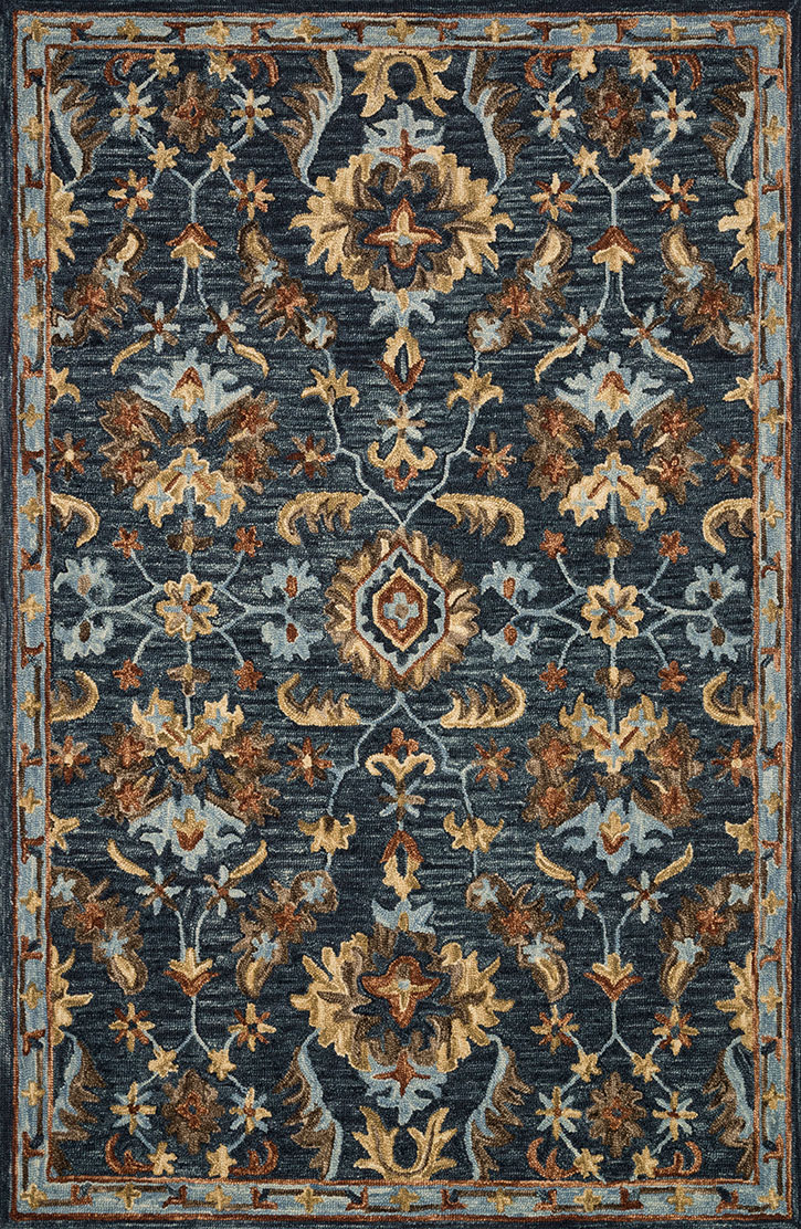 Loloi Victoria VK-14 Denim/Multi Area Rug - Carpet & Tile Mart