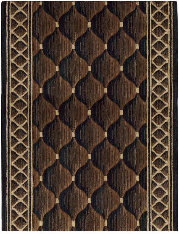 Nourison Cosmopolitan C26R Shadowlure Midnight 2'6" Wide Hall and Stair Runner
