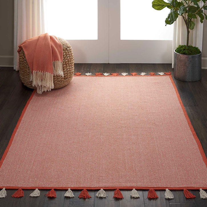 Nourison DWS06 Otto DS600 Orange Area Rug Room Scene