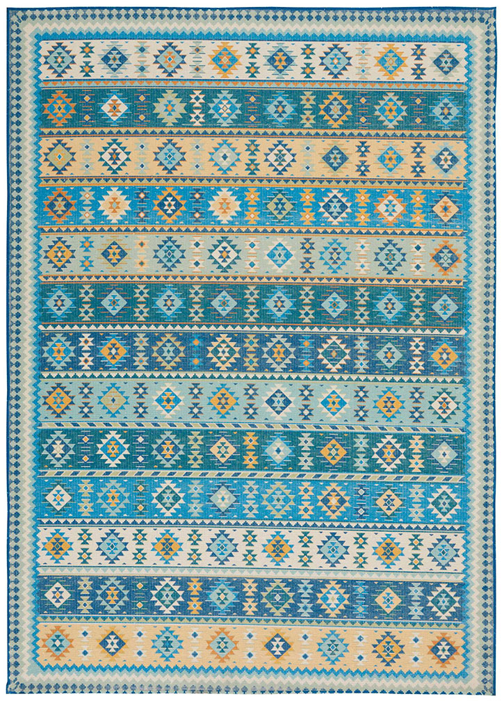 Nourison Madera MAD08 Light Blue Area Rug