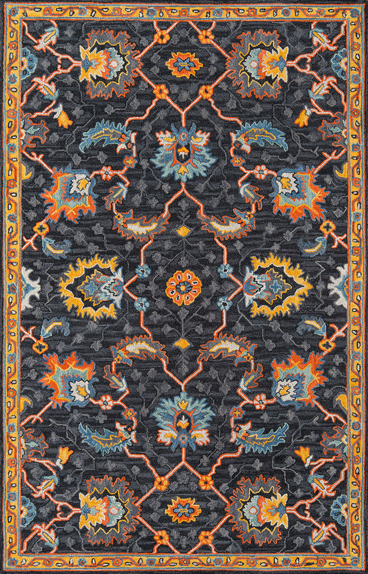 Momeni Ibiza IBI-3 Charcoal Area Rug