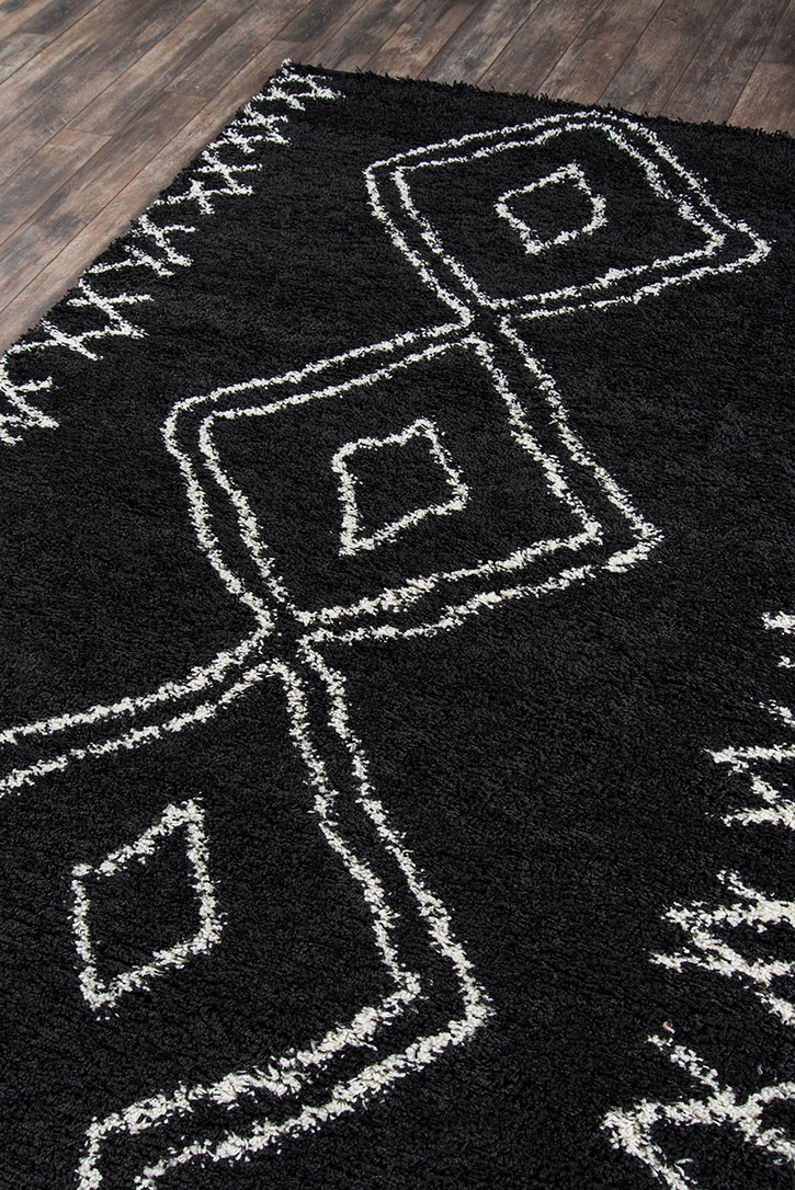 Momeni Maya MAY-1 Black Area Rug Corner