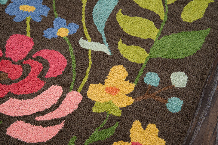 Momeni Newport NP-15 Brown Area Rug Close Up