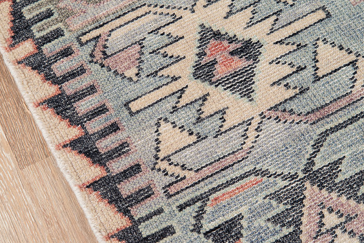 Momeni Nomad NOM-1 Blue Area Rug Close Up