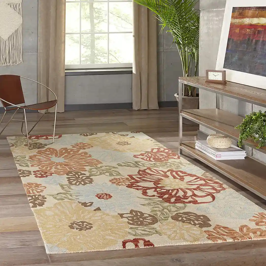 Momeni Tangier TAN-11 Beige Area Rug Room Scene