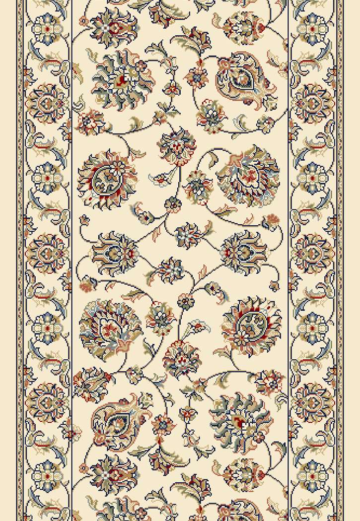Dynamic Rugs Ancient Garden 57365-6464 Ivory Ivory 2'2" Wide Hall and Stair Runner