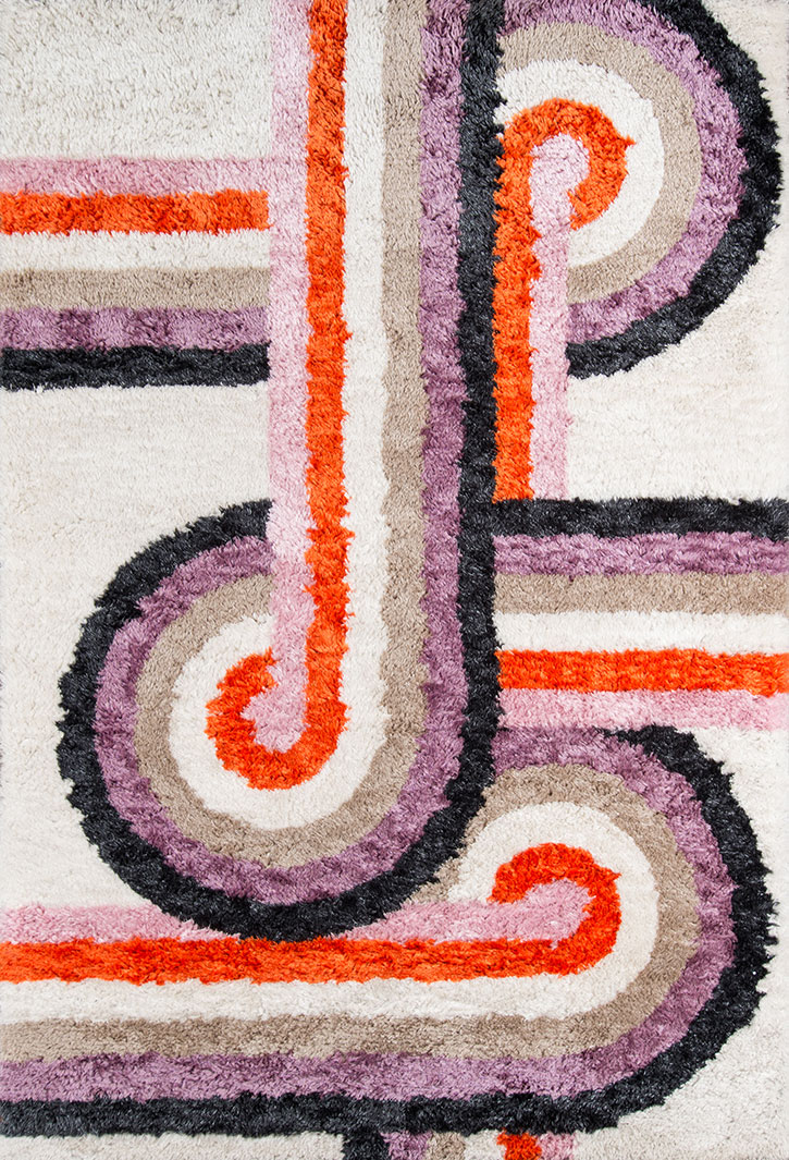 Novogratz by Momeni Retro RET-5 Turnstyle Lavender Area Rug