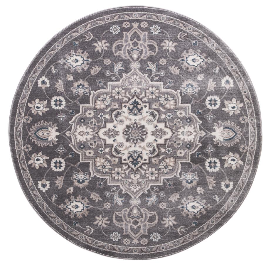Concord Global Trading Lara 4556 Center Medallion Gray Area Rug