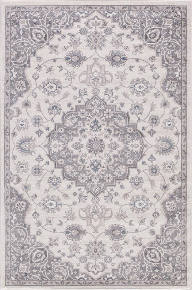 Concord Global Trading Lara 4552 Center Medallion Ivory/Gray Area Rug