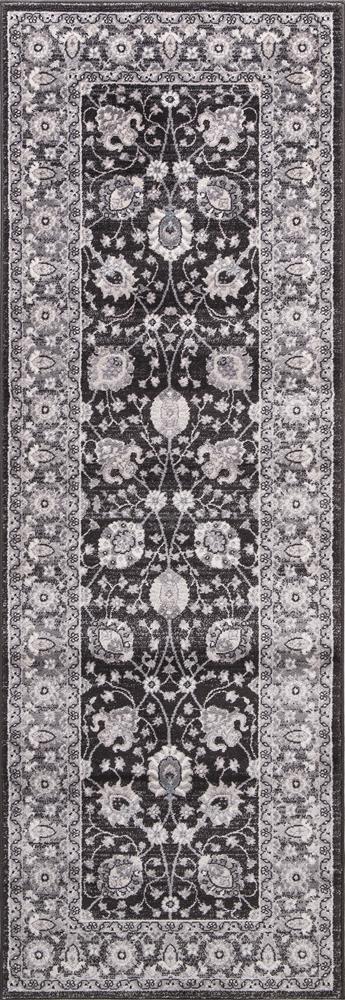 Concord Global Trading Lara 4533 Vase Anthracite Runner Area Rug