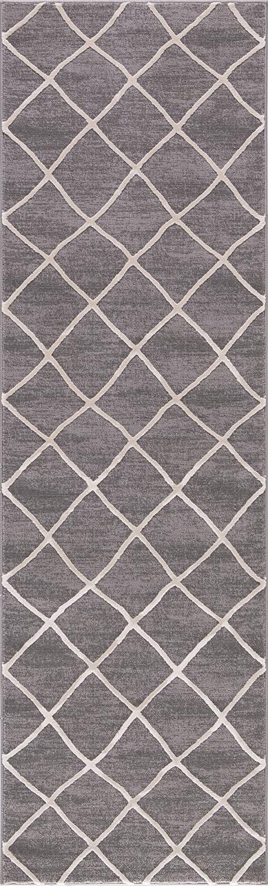Concord Global Trading Thema 2972 Theo Ivory/Gray Runner Area Rug