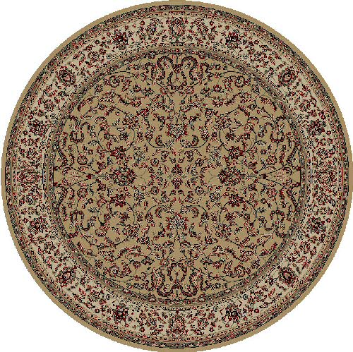 Concord Global Trading Persian Classics 2021 Kashan Gold Round Area Rug