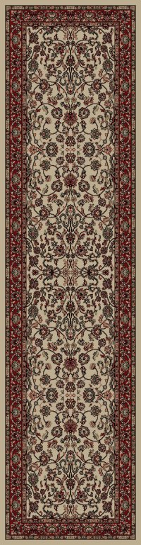 Concord Global Trading Persian Classics 2022 Kashan Ivory Runner Area Rug