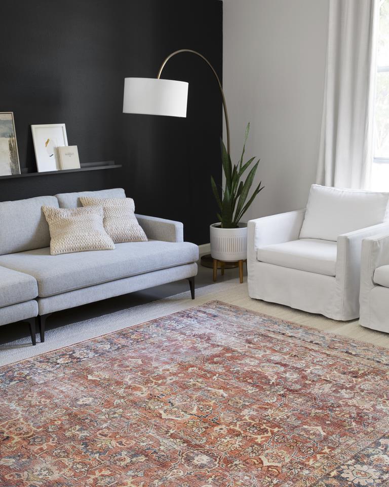 Loloi II Layla LAY-02 Spice/Marine Area Rug - Carpetmart.com