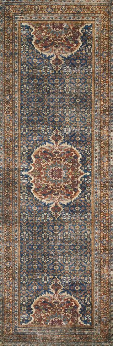 Loloi II Layla LAY-09 Cobalt Blue/Spice Runner Area Rug