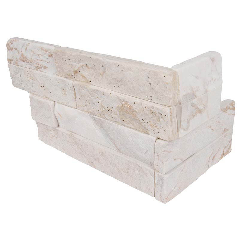 Rockmount Royal White 6" X 18" Ledger Panel Corner