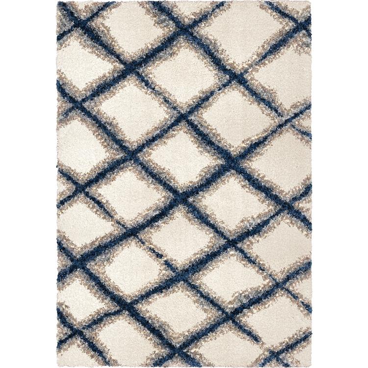 Orian Rugs Cotton Tail 8308 Line Trellis White Area Rug