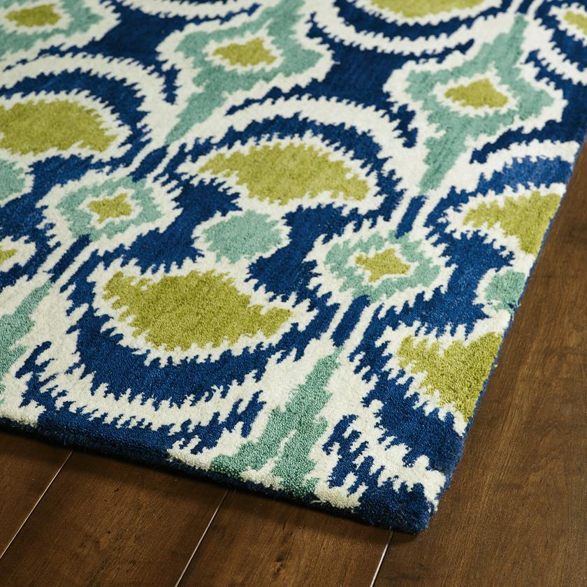 Kaleen Global Inspirations GLB03-17 Blue Area Rug Corner