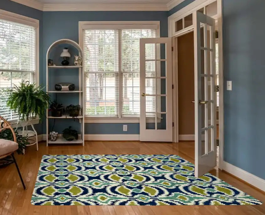 Kaleen Global Inspirations GLB03-17 Blue Area Rug Room Scene