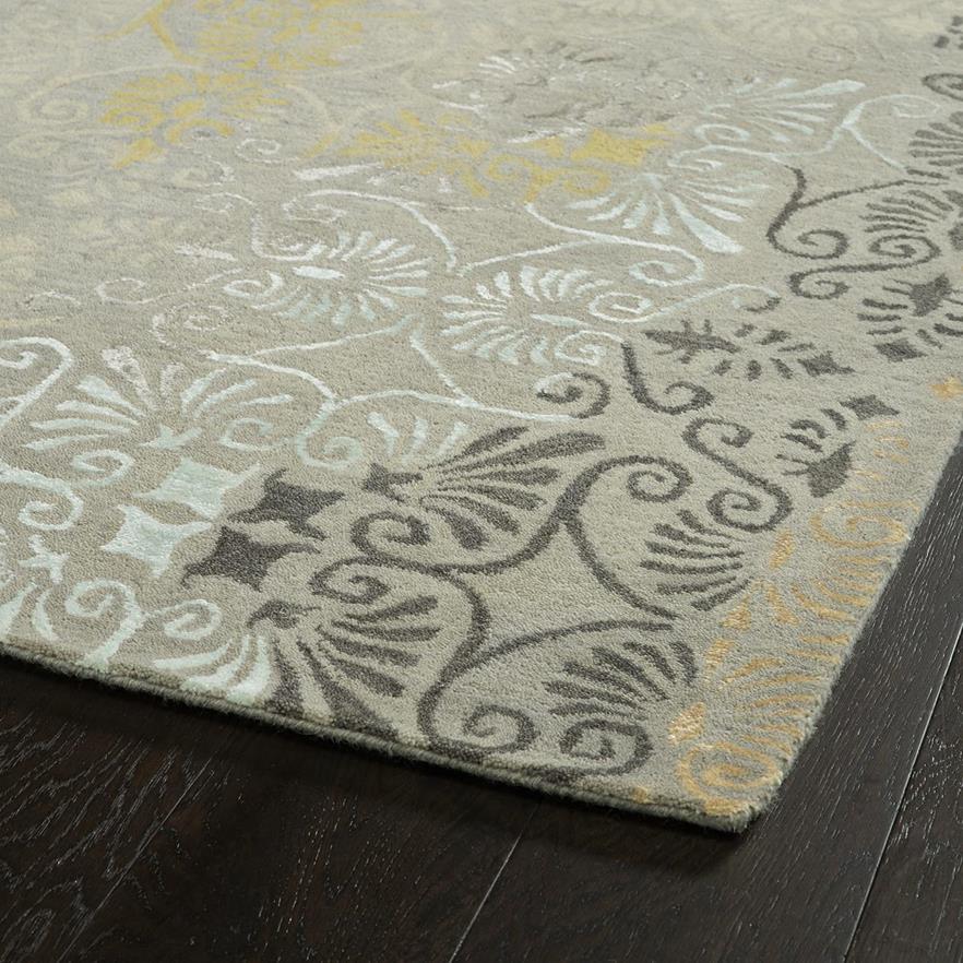 Kaleen Mercery MER02-75 Grey Area Rug Corner