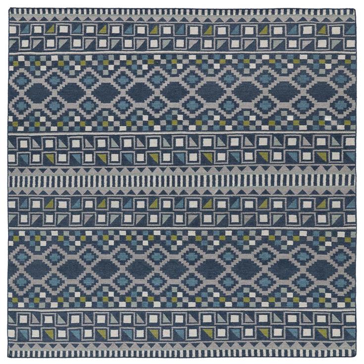 Kaleen Nomad NOM08-17 Blue Square Area Rug