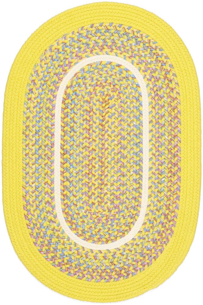 Rhody Rug Kids Isle KI14 Yellow Oval Area Rug