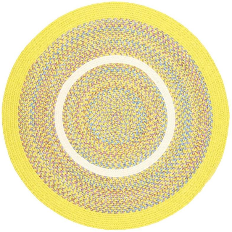 Rhody Rug Kids Isle KI14 Yellow Round Area Rug