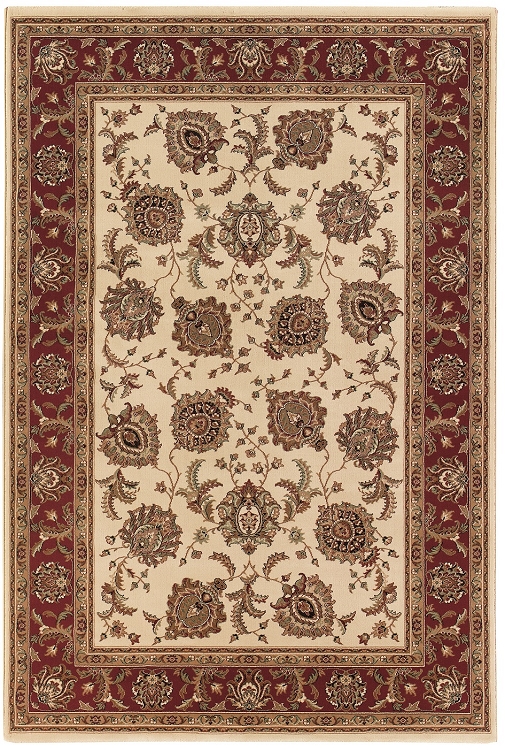 Ariana 117J Ivory/Red Area Rug by Oriental Weavers