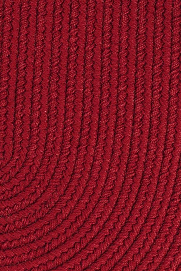 Rhody Rug Poly Solids S045 Brilliant Red Area Rug Detail