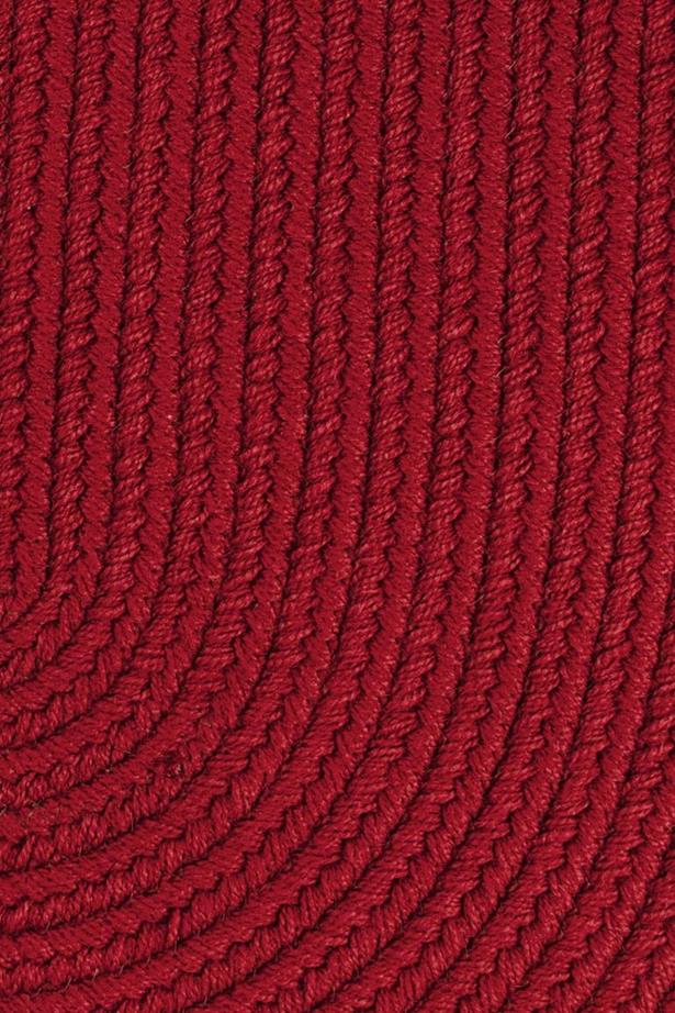 Rhody Rug Poly Solids S045 Brilliant Red Area Rug Detail