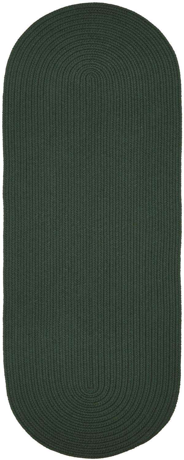 Rhody Rug Wool Solids S105 Hunter Green Runner Area Rug
