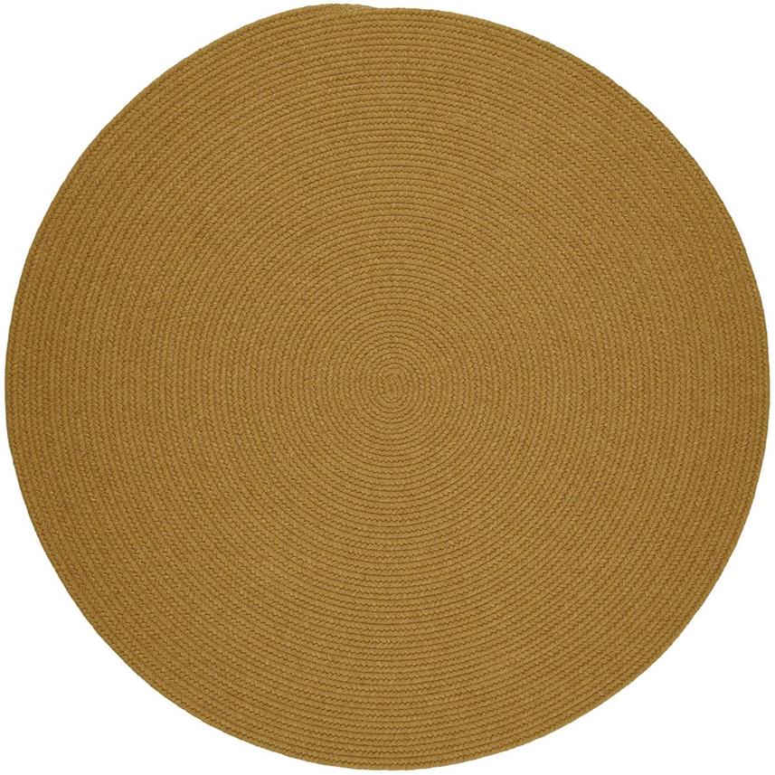 Rhody Rug Wool Solids S109 Vintage Gold Round Area Rug