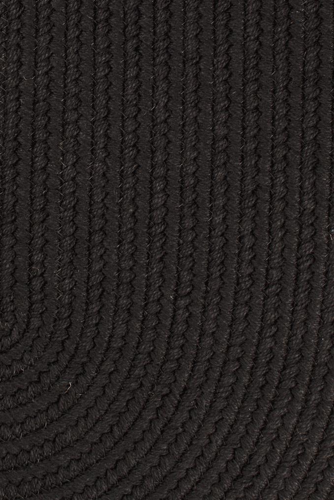Rhody Rug Wool Solids S112 Black Area Rug Detail