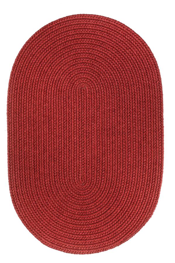 Rhody Rug Wool Solids S120 Scarlet Oval Area Rug