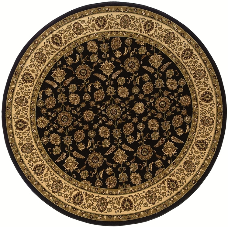 Ariana 271D Black Round Area Rug by Oriental Weavers