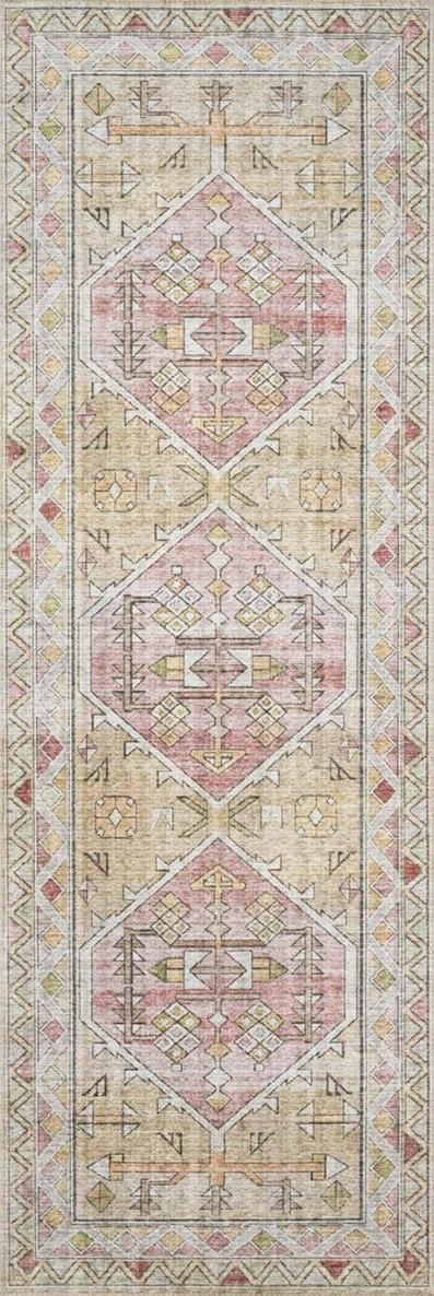 Loloi II Skye SKY-04 Gold/Blush Runner Area Rug