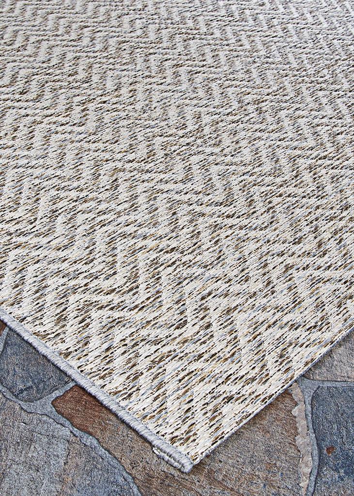 Couristan Cape 1402-0023 Marion Lt. Brown Ivory Area Rug Corner